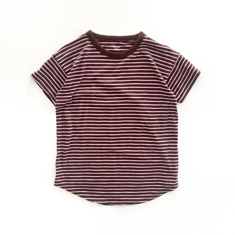 Madewell Whisper Cotton Rib-Crewneck Tee in Rory Stripe